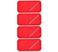 Outanaya Patch de Groupe Sanguin PVC Rouge 4pcs Fixation à Bande Auto-agrippante, Design Couleur Vive, Léger et Facile à Utiliser pour Vêtements et Paquet à Dos en Exploration Extérieure