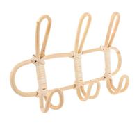 Outanaya Patère Murale Rotin Tressé Naturel Crochet Artisanal pour Chambre Porte-manteau Léger et Décoratif Style Rustique et Champêtre pour Vêtements Chapeaux et Serviettes