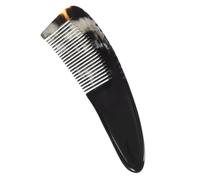 Outanaya Peigne de Massage en Corne de Bœuf Naturelle Grand Format 15-18 CM Peigne Démêlant Antistatique pour Cheveux Fins et Bouclés Masseur de Cuir Chevelu Outil de Coiffure