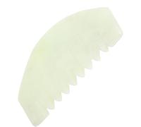 Outanaya Peigne et Soin Naturel en Jade Blanc de Massage du Cuir Chevelu Anti-statique Fonction D'équilibre du Sébum pour Relaxation