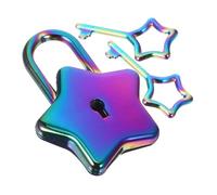 Outanaya Petit Cadenas D'étoile En Métal Coloré, Avec Clé, Antirouille, Pour Diy, Carnet, Journal Intime,