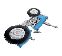 Outanaya Plaque Décorative Murale en Fer de Tracteur Bleu, Décoration Suspendue Intérieure et Extérieure, Applique Murale en Métal pour Jardin, Salon, la Cuisine, Pièce Décorative Réaliste