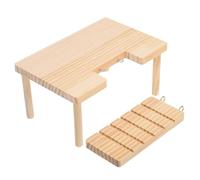 Outanaya Plateforme pour Hamster en Bois Massif Petit Modèle avec Échelle Intégrée, Aire de Jeux Multifonction pour Petits Animaux comme Hérissons et Cobayes, Accessoire D’Habitat Naturel