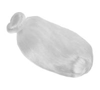 Outanaya Postiche de Vieille Dame Chignon Blanc Postiche Duveteuse pour Femme Costume de Grand-mère pour Fête et Cosplay Accessoire de Déguisement Adulte Confortable