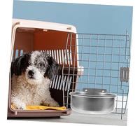 Outanaya pour Chien en Acier Inoxydable Suspendue Bol Antidérapant pour Animaux de Compagnie pour Cage Pratique pour Nourriture ou Eau Facile à Nettoyer Conception Anti-Chute