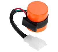 Outanaya Relais de Clignotants à 3 Broches 12v Avertisseur Sonore Orange pour Motos Hors-piste, Quads et Atv, Centrale Clignotante Électronique Solide et Compatible, Lumière Clignotante