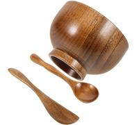 Outanaya Set Bol Masque Bois avec Spatule et Bâton de Mélange Bol Facial Naturel pour DIY Soins Visage Lot Outil Mélange Masque Maison Accessoire Beauté Pratique Réutilisable