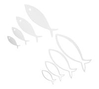 Outanaya Sticker Mural Miroir Acrylique Forme Poisson 3d Effet Miroir Argenté Facile à Utiliser pour Salon Décoration Murale Unique et Atmosphère Artistique