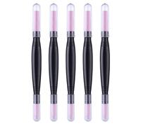 Outanaya Stylo de Manucure Double Tête en Pp pour Soin des Ongles et Cuticules, Polisseuse à Meuler Fine, Lot de 5 Pièces pour Pédicure et Nail Art