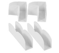 Outanaya Support de Parc en Plastique Blanc 4pcs, Stabilisateur de Base Stable Angle Plat et Droit pour Sécurité et Fixation de Clôture de Jeu Bébé