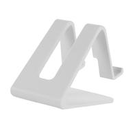 Outanaya Support de Téléphone de Bureau en Plastique Blanc Trou pour Câble de Charge, Stable et Design à Levier Triangulaire, pour Maison et Voyage