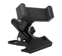 Outanaya Support de Téléphone Rotatif de Guitare Noir, Pince Ajustable Coussinet Mousse, Compatible Smartphone, Support pour Enregistrement Vidéo en Direct de Guitare et Saxophone, Usage