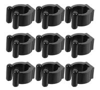 Outanaya Supports Muraux pour à Pêche et Queues de Billard Clips Plastiques Doubles 28X20X16 MM Lot de 10 Pièces avec 20 Vis Rangement Mural Solide pour Pêche et Billard Accessoires de