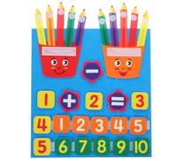 Outanaya Tableau Apprentissage Mathématiques Feutre pour Tout-Petits Addition et Soustraction Réutilisable Aide Pédagogique pour Garçon Fille Jeu Cognitif Éducatif Préscolaire