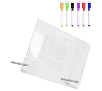 Outanaya Tableau mémo en acrylique transparent effaçable à sec, lot de 1, pour tableau de notes hebdomadaire et listes de choses à faire, flexible