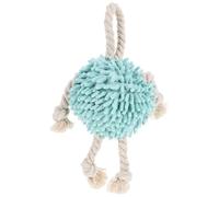 Outanaya Tirer pour Chien Couineur, Corde de Traction en Peluche Légère Bleu Clair, Interactif pour Chiots et Chiens D’entraînement, pour Stimulation et Jeu Actif