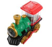 Outanaya Train à Vapeur Réaliste Vert en Plastique pour Garçon et Filles, Éducatif Précoce, sans Assemblage, avec Lumière et Musique pour Jeu Interactif