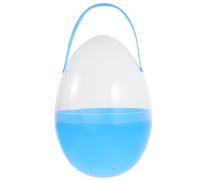 Outanaya Œuf de Pâques en Plastique 25 Cm à Ouvrir par Torsion avec Poignée, Boîte à Œufs Réutilisable Facile à Transporter pour Décoration Festive