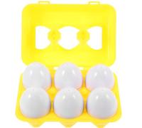 Outanaya Œuf Torsadé Éducatif pour Garçon et Filles, Ensemble de 6 Œufs en Plastique, Apprentissage des Formes Couleurs, Outil D’éveil Préscolaire pour Activités Manuelles Style Aléatoire