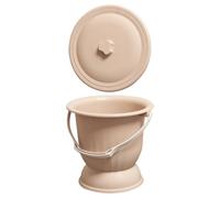 Outanaya Urinoir à Base Haute Portable en Plastique, Grand Modèle Bleu Brume Couvercle Anti-odeurs, Bassin de Lit Stable et Antidérapant pour Adultes et Garçon et Filles, Pot de Chambre