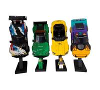 Outback Bricks Présentoir pour LEGO Speed Champions, rehausseur de voiture simple avec support de figurine, noir