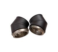 Outbacker Coudes à 45 degrés à double paroi de 12,7 cm | Paire | Hygge, Ignis et Firebox XL | Coudes décalés isolés de 125 mm