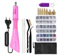 Outbit Hotfix Applicateur de pierres strass - À chauffage rapide - Fixation à chaud - Baguette magique - Strass - Applicateur DIY - Outils d'embellissement - Pour la pose de strass et de perles - Set