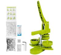 Outbit Machine à presser des boutons, avec 100 boutons/image et découpeur circulaire pour personnages pour adultes, enfants, cadeau DIY Pin Maker (vert, 32 mm)