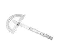 Outbit Règle de recherche d'angle de rapporteur à deux bras en acier inoxydable Règle de travail du bois Outil de mesure d'angle Règle de 15 cm adaptée au bricolage, etc.(80x120mm)