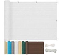 Outdoor 115 x 700 cm - En polyéthylène haute densité 220 g/m² - Protection UV pour balcon, véranda, terrasse, jardin blanc