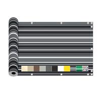 Outdoor 80 x 800 cm - Pare-soleil et housse de confidentialité avec œillets et attaches pour diverses clôtures - Blanc et noir Frangi-Vista