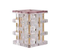 Outdoor Acrylic Lampshade - High Light Transmission, 4 Inch External Square Shell, Weatherproof Indoor Outside Component, Polymer Fastener | Atmosphere Tool For Tents & Gardens