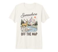 Outdoor Adventure Deer Mountain Wilderness Nature Explorer T-Shirt Haut de Gamme