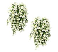 Outdoor Artificial Flowers, 2pcs UV Resistant Faux Vine Set, Durable Weatherproof Greenery with Realistic Leaf Design, Lightweight Flexible Structure, Decorative Garden Accent for Use