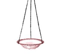 Outdoor Balcony Garden Bird Feeder - 9.45x9.45x2.36 in Hanging Bird Bath Basin | Birds Bath Feeder | Birdbaths for Outdoors | Metal Hanger Heavy-Duty Decorative Birdhouse for Yard Garden Lawn Balcony