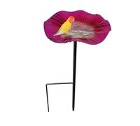 Outdoor Bird Bath, Decorative Garden Feeder, Water Bowl with, Patio Lawn Deck Accessory, Pathway Ornament with Bright Design, Bird Sculpture for Bee Butterfly Hummingbird Backyard