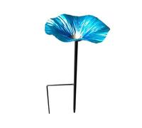 Outdoor Bird Bath,Weather-Resistant Decorative Feeder with Stake | Feeder Wild Bird Bath Bowl,for Bee Butterfly Hummingbird Backyard Patio Lawn Deck Pathway