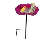 Outdoor Bird Bath,Weather-Resistant Decorative Feeder with Stake | Feeder Wild Bird Bath Bowl,for Bee Butterfly Hummingbird Backyard Patio Lawn Deck Pathway