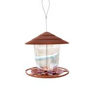Outdoor Bird Feeder - Clear Hanging Seed Holder, Animal Resistant Feeding Tray, Easy View Station, Weatherproof Garden Accessory | Parakeet Cockatiel Care, Nature Viewing, Patio Lawn Decor, Fence