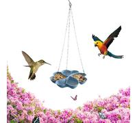 Outdoor Bird Feeder - Petal Shape Hummingbird Tray, Squirrel Proof Water and Feeding Tray for Hummingbirds, Decorative Petal Design Bird Feeder for Balcony, Patio, Porch and Garden Outdoor Use