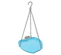 Outdoor Bird Feeder Tray, Weather Resistant Pet Feeding, 8.66in Garden Balcony Yard Lawn Cage Feeder for Parakeet Sparrow Macaw Small Birds, Hanging Durable Feed Bowl Wildlife Accessory