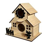 Outdoor Bird House - Portable Wooden Weather Resistant Multiple Hole | Bird Nesting Shelter for Finch Bluebird Hummingbird Patio Courtyard Backyard Garden Balcony