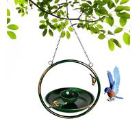 Outdoor Bird Water Feeder - Hanging Birds Bath Bowl with Chain, Decorative Weather Resistant Garden Tray Large Capacity | Bird Watering Station for Finch Bluebirds Crow Patio Balcony Tree Yard