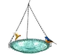 Outdoor Birds Bath Hanging Bowl - Garden Water Feeder Dish | Decorative Watering Plate, Hanging Feeding Basin, Backyard Wild Feeder Tray, Lawn Patio Bath Ornament for Yard Wildlife Hangings