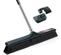 Outdoor Broom,60 cm Large Outdoor Patio Broom with 140 cm Adjustable Long Handle,Industrial Garden Outdoor Broom for Cleaning Roads,Patio,Garage,Concrete,Lawn