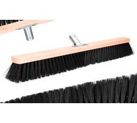 Outdoor Broom 60cm Street Broom Broom Dustpan Industrial Garden Indoor Hand Guided Broom Wooden Broom for Streets and Sidewalks