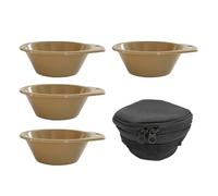 Outdoor Camping Bowl Set - Stackable Tableware | 12.8x4.3cm 180ml Portable Bowls with Storage Bag, PP Material Heat Resistant Bowls for Microwave Use, Camping Travel Hiking Picnic Party Indoor