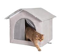 Outdoor Cat House - 2 Size Outdoor Cat Shelter Kitten Bed, Warm Weatherproof with Screen, Small Pets Oudoor Houses for Cold Weather Kitten Puppy Medium Dog Animal Indoor