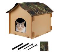 Outdoor Cat House | Cat Shelter Outdoor | Waterproof Cat House with Sleeping Pad, 45 x 51 x 47 cm Waterproof Cat House with Sleeping Pad, Outdoor Cat House For Rain and Snow