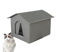 Outdoor Cat House - Feral Cat Shelter | Waterproof Hous Outdoor | Warm Cats Bed | Rainproof Kitten Cavee | Weatherproof Cave Pet House | Foldable Warm Pet Cave for Winter Bunny Bed, Kitten